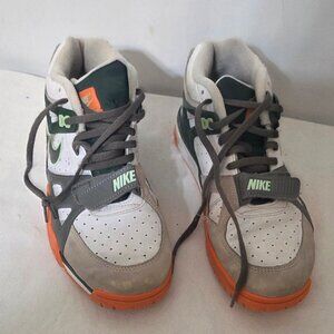 Nike Air Trainer 1 Shoes Mens Size 6Y Green Orange FZ3555-323 Miami Hurricanes